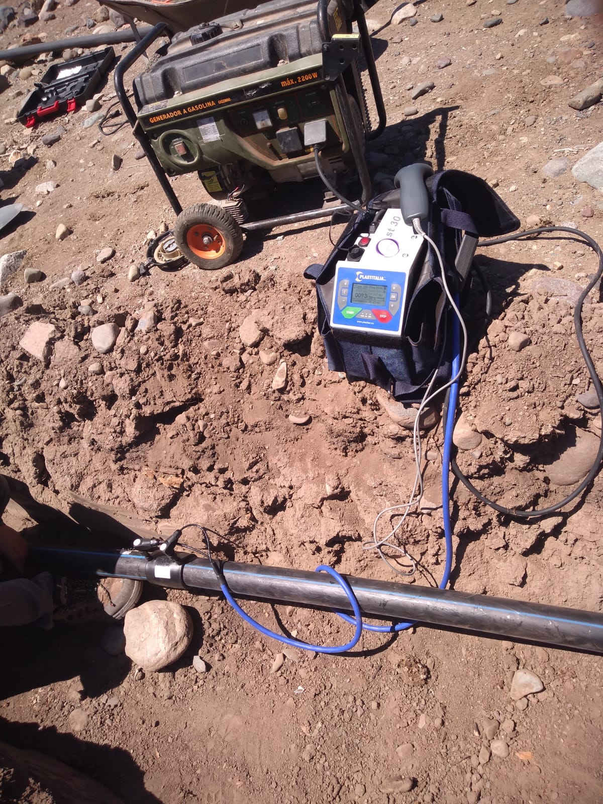Equipo utilizado en reparación de cañerías