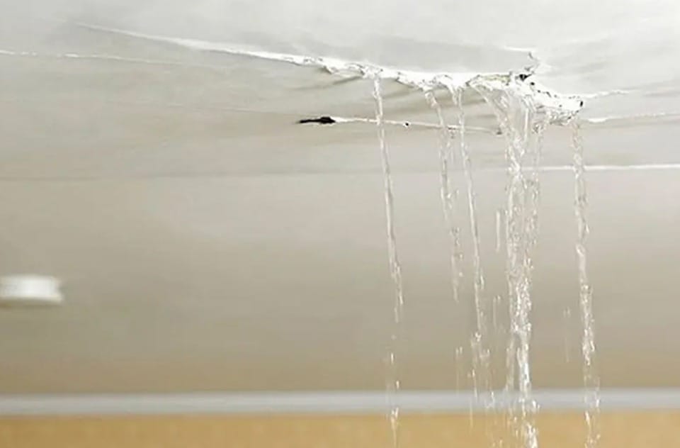 Trabajo de reparación de fuga de agua